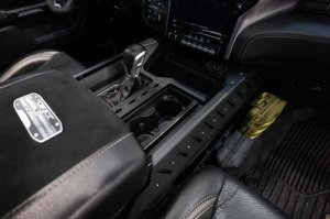 RAM 1500 TRX Center Console Molle Panels & Digital Device Bridge - Addictive Desert Designs - Hammer Black - `21-`27